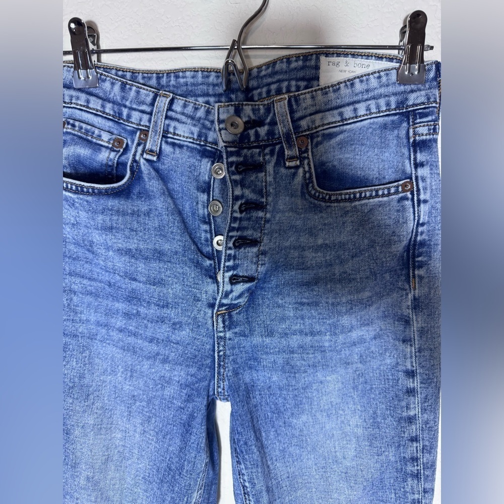 rag & bone Nina High-Rise Straight Jeans Size 26- 5 Button - Picture 3 of 8